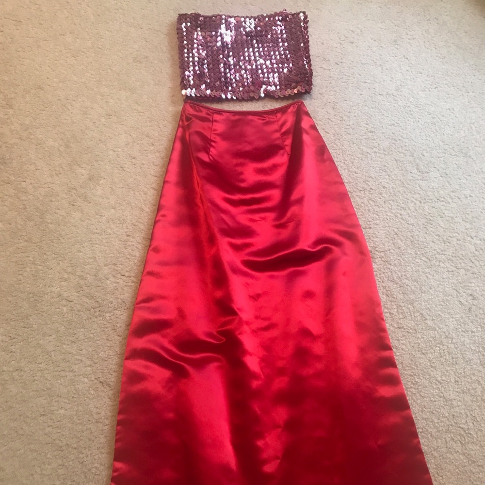 Two-piece sequins Jessica McClintock dress